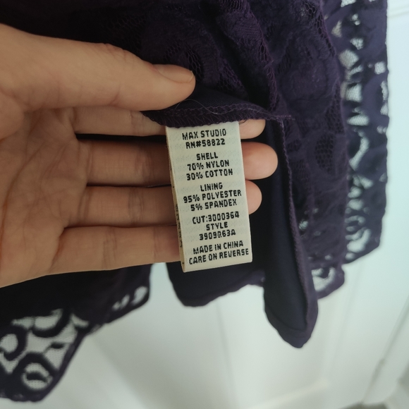 Max Studio - Purple lace dress - Picture 4 of 5